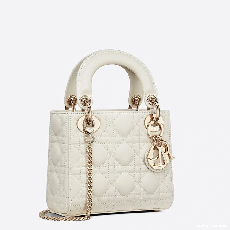 Cheap Bag Mini Lady Lambskin White Cannage Dior 0818 Luxury